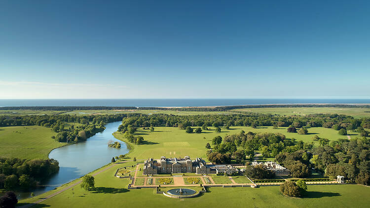 Aerial shot of Holkham Estate Aerial shot of Holkham Estate