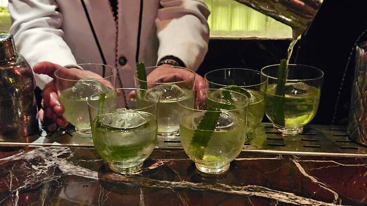 The drinks at The Library Bar