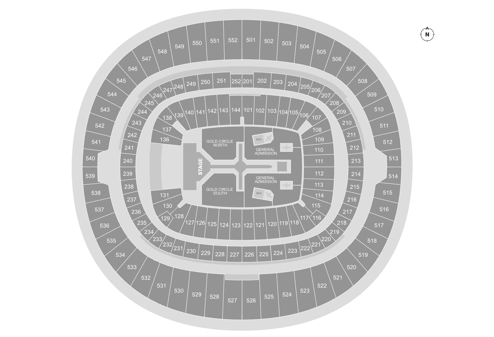 The Weeknd seating map for Wembley Stadium, August 2026