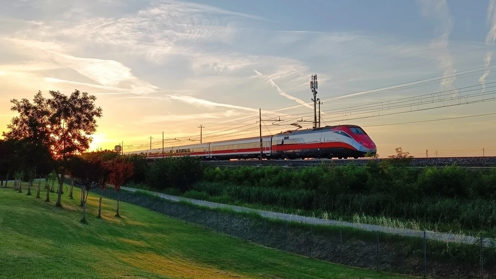 Gruppo Ferrovie dello Stato&rsquo;s Frecciarossa train in Italy