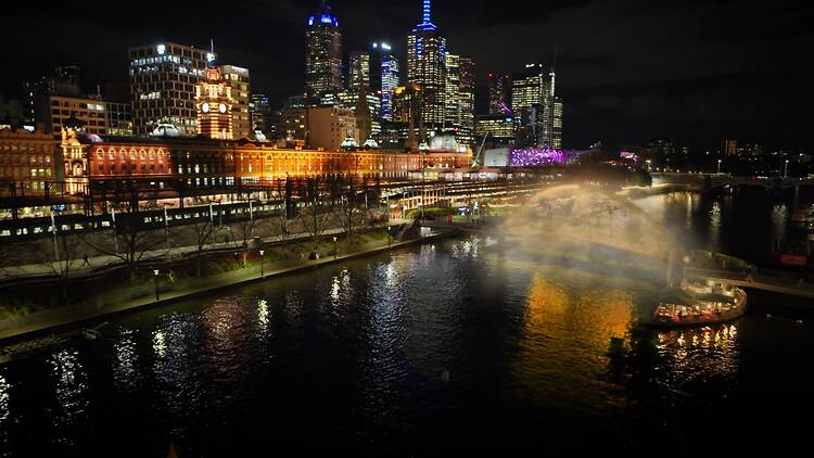 Now or Never Evan Walker Bridge in Melbourne appears in a mist