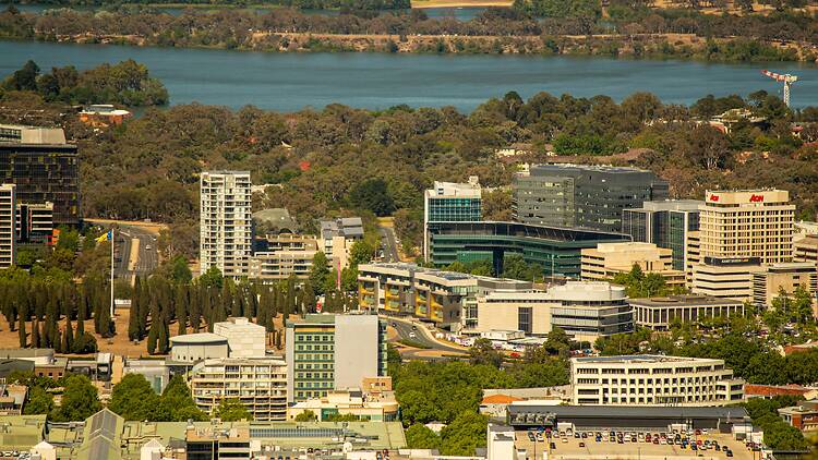 Canberra CBD white and gray concrete buildings