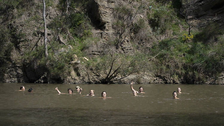 Birrarung Riverfest People swimming in a river.