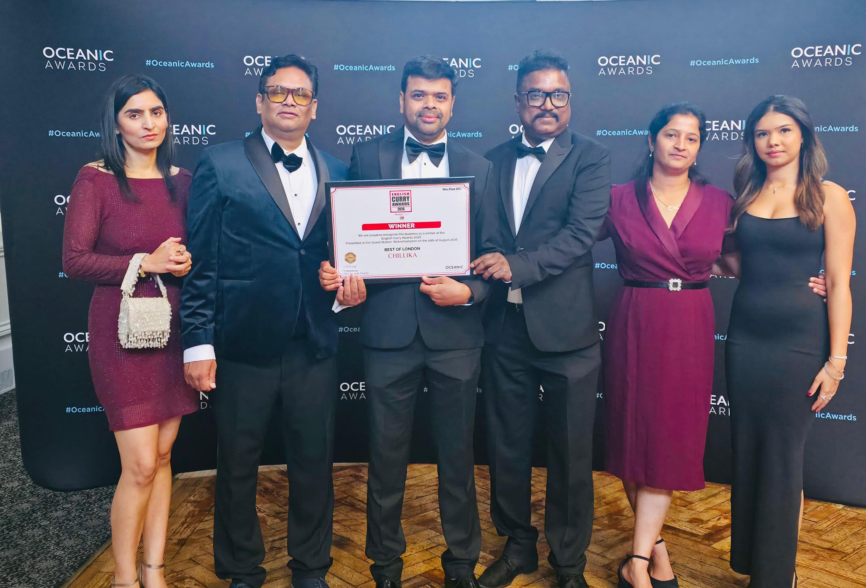 Chillika at the English Curry Awards 2026