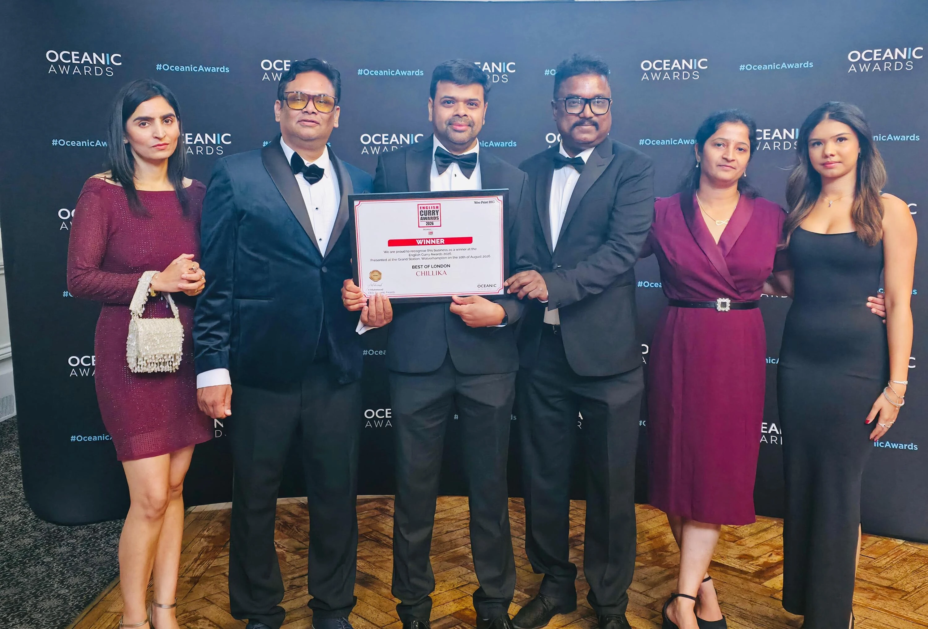 Chillika at the English Curry Awards 2026