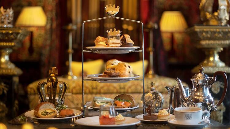Afternoon tea at The Witchery hotel in Edinburgh, Scotland