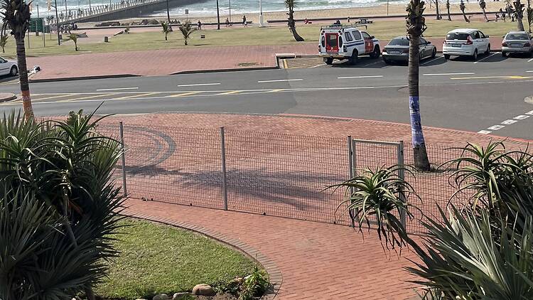 Durban beachfront and promenade overlooking the Indian Ocean. Durban beachfront and promenade overlooking the Indian Ocean.