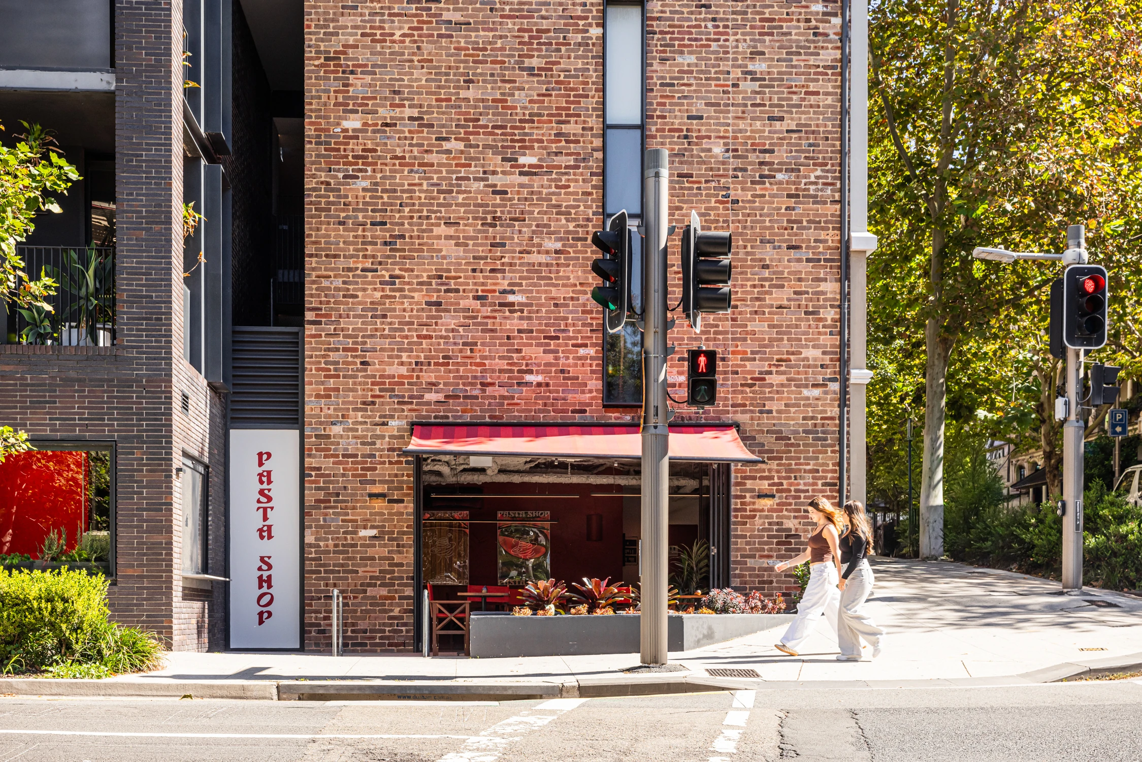 Out the front of Pasta Shop