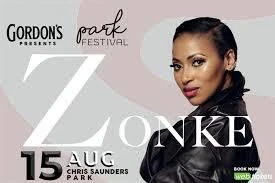 Catch Zonke live at the Park Festival at Chris Saunders Park. 