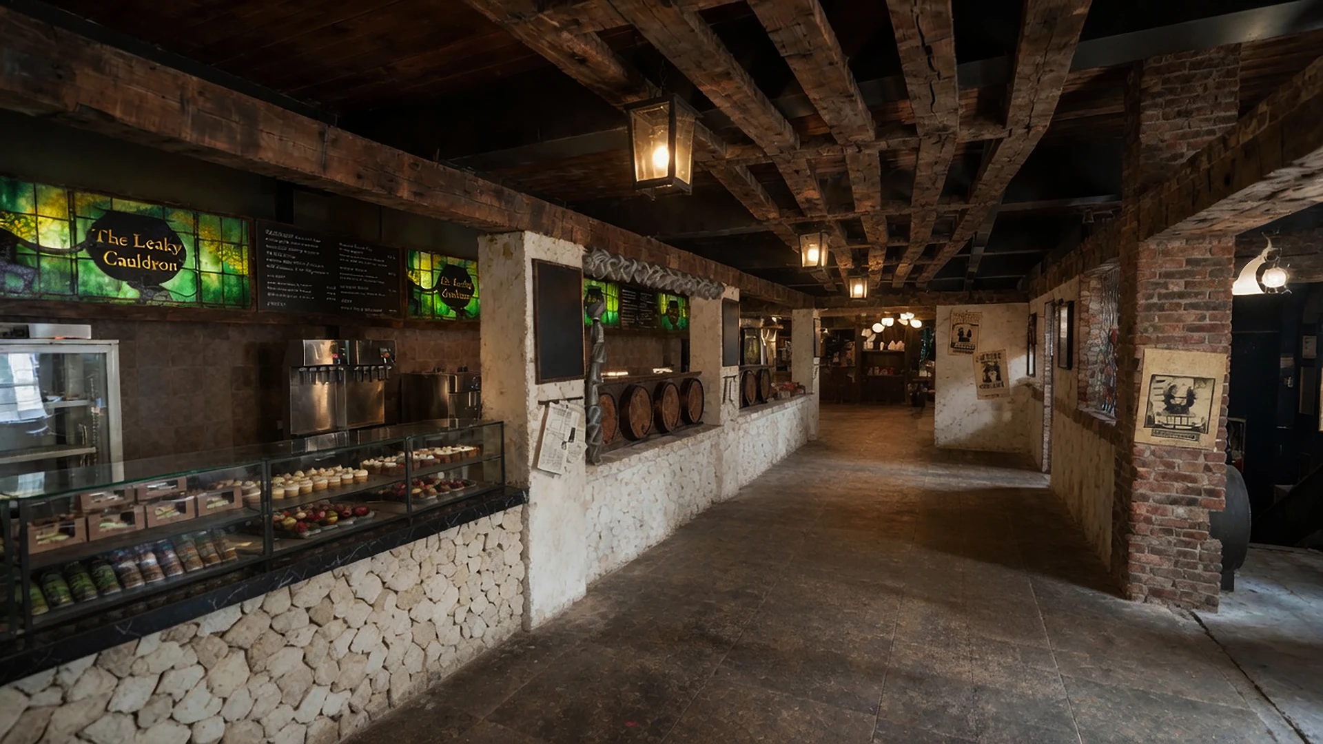 The Leaky Cauldron at Harry Potter London flagship store
