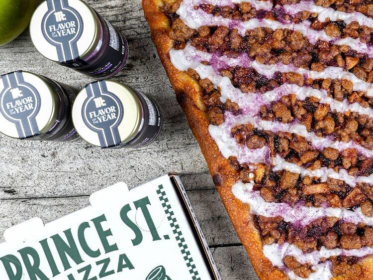 Prince Street Pizza is rolling out its first-ever dessert pizza this month, sweetly inspired by (duh) the Big Apple