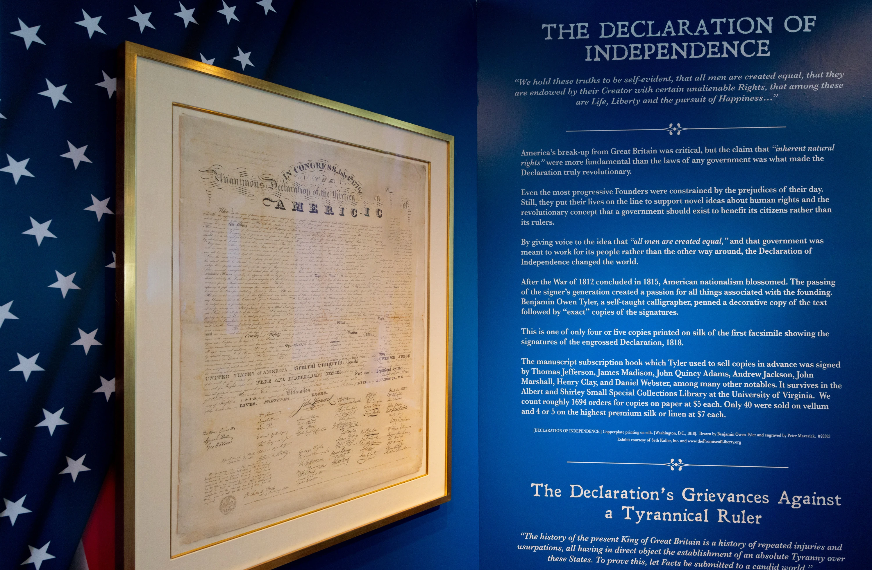 Declaration of Independence facsimile.