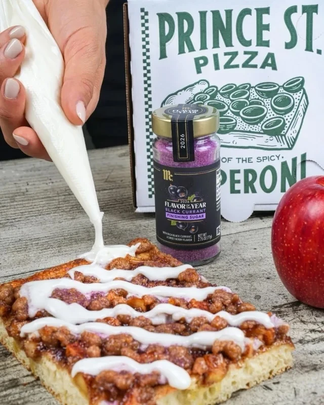 The Black Currant Big Apple Pie Pizza at Prince Street Pizza