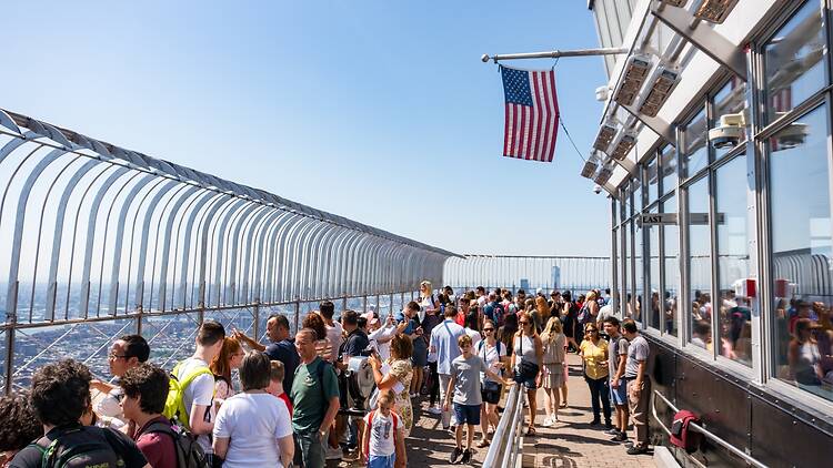 The observation deck of the Empire State Building The observation deck of the Empire State Building