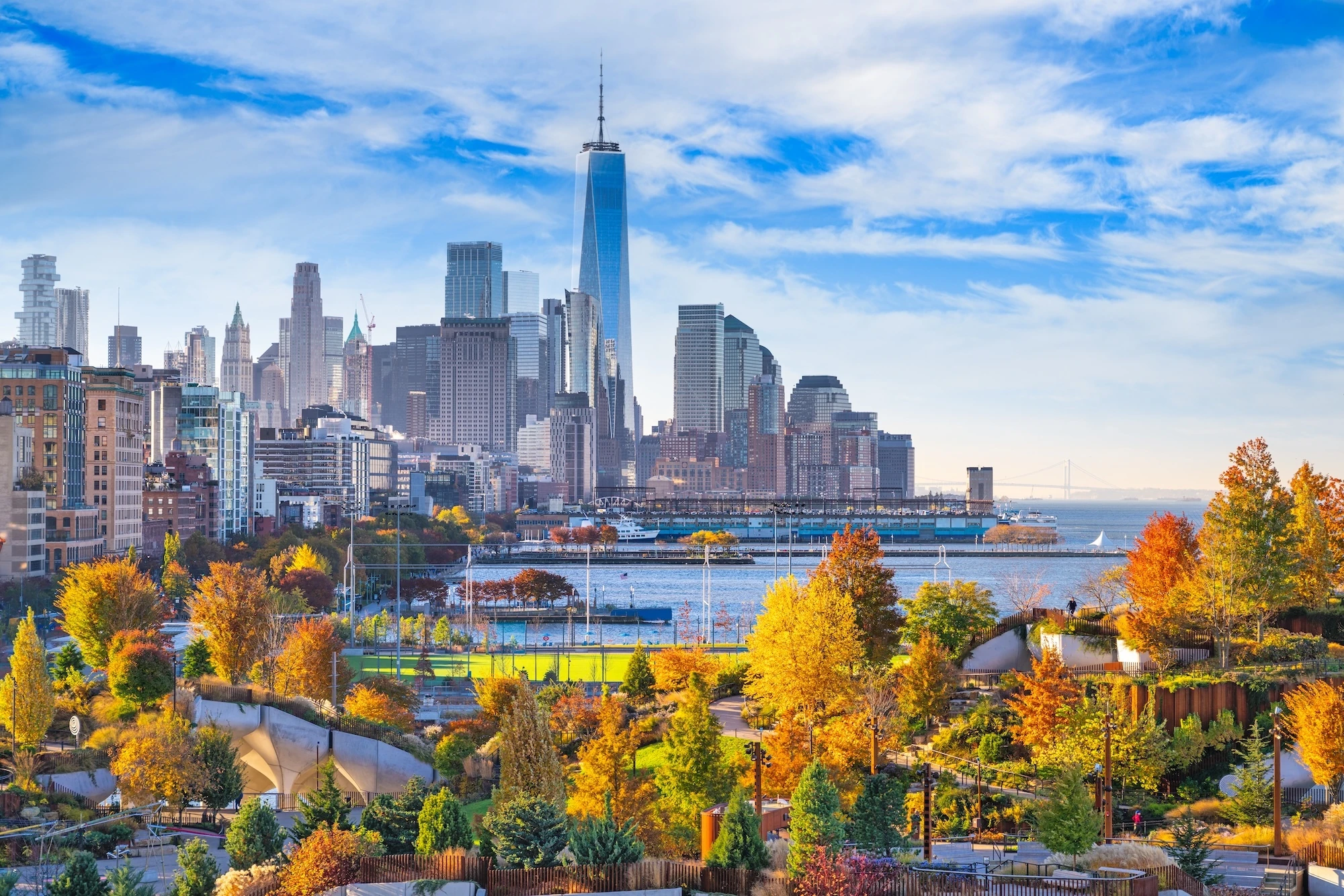 New York skyline in autumn