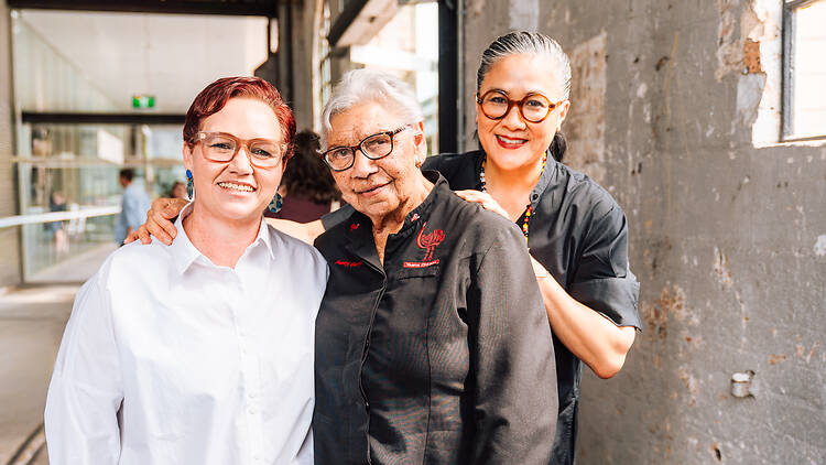 Australian Native Food Festival three women smile for a group photo