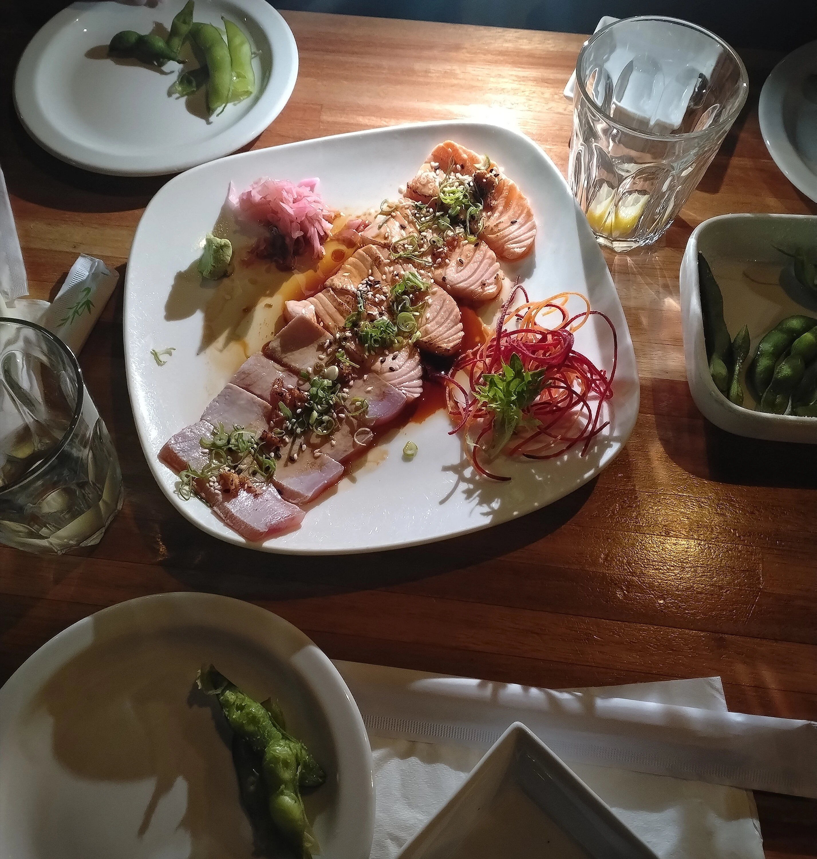 The sushi is made from the freshest sustainable fish and seafood.