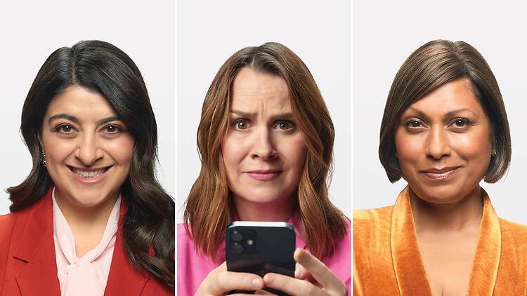 STC Housework headshots of three female actors
