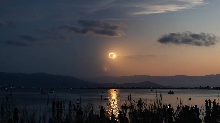 Eclipsi a la platja del Trabucador Eclipsi a la platja del Trabucador