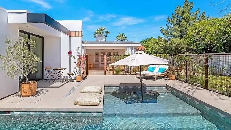 The stylish Uptown pool house