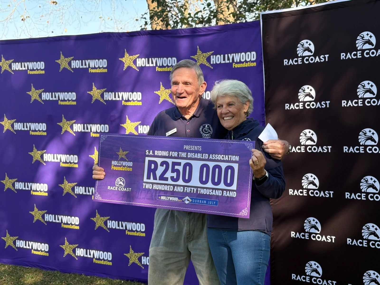 the Hollywood Foundation is contributing R250 000 to SARDA Durban. 