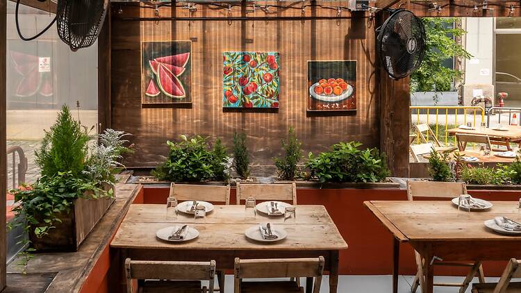 Al fresco dining shed in NYC Al fresco dining shed in NYC