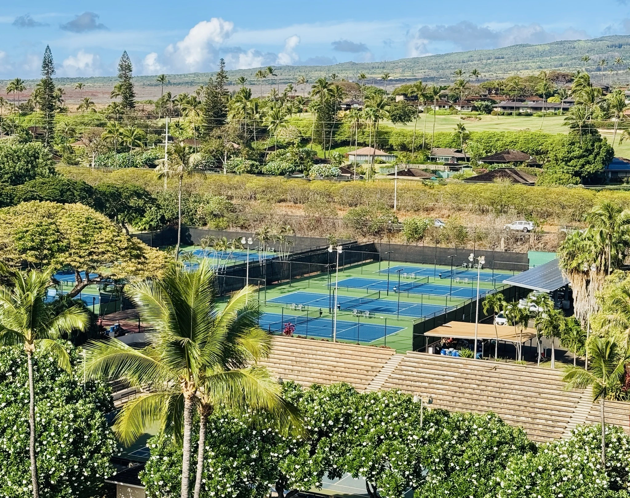 Tennis courts at the Royal Lahaina Resort & Bungalows