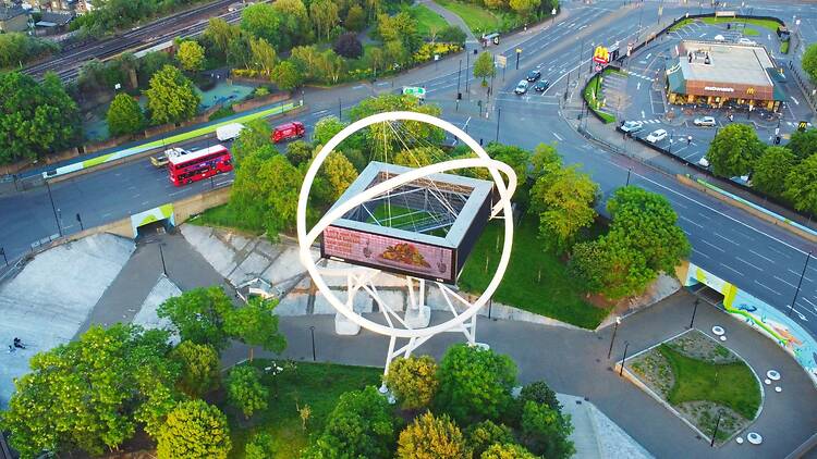 An aerial view of Wandsworth roundabout An aerial view of Wandsworth roundabout