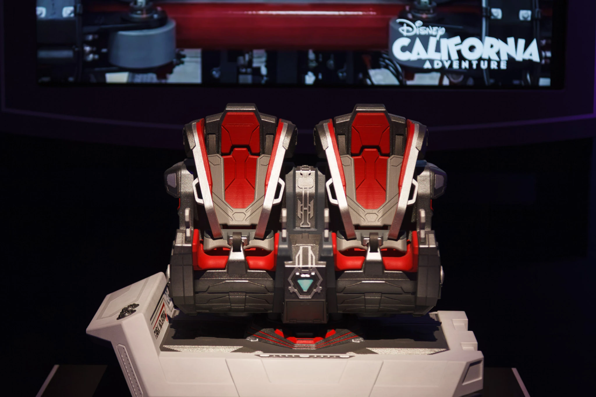 Stark Flight Lab at Disney California Adventure ride vehicle model at D23 2026