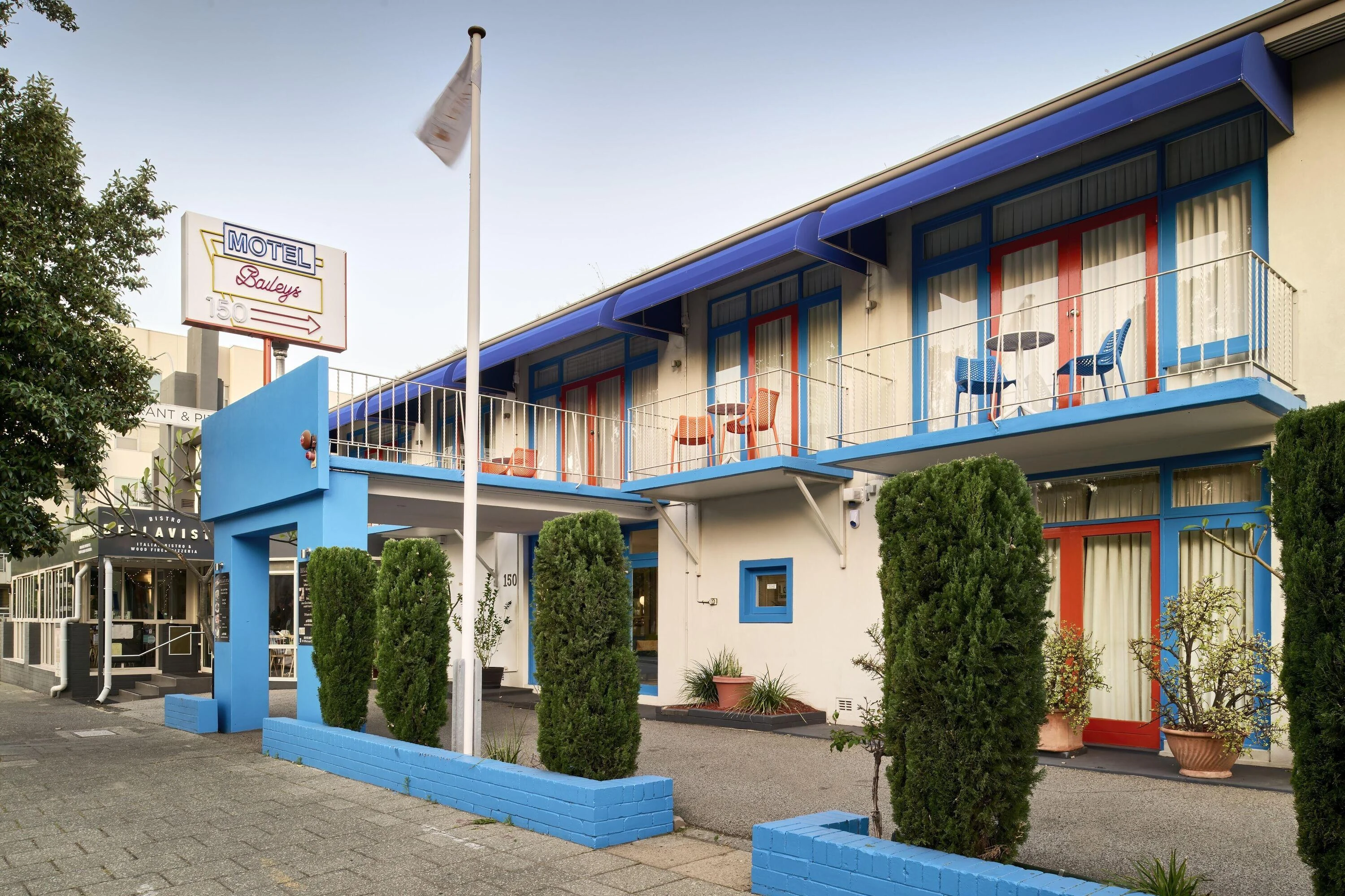 Outside of motel