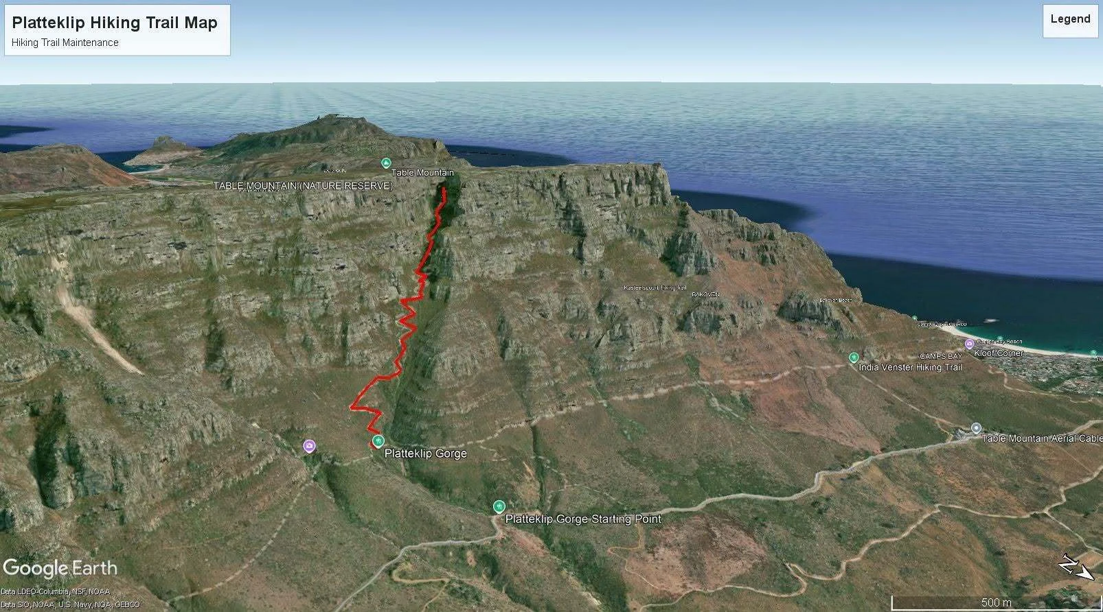 Rehabilitation work is taking place from Monday, 17 to Friday, 21 August 2026 along the section between the Contour Path and the summit. 