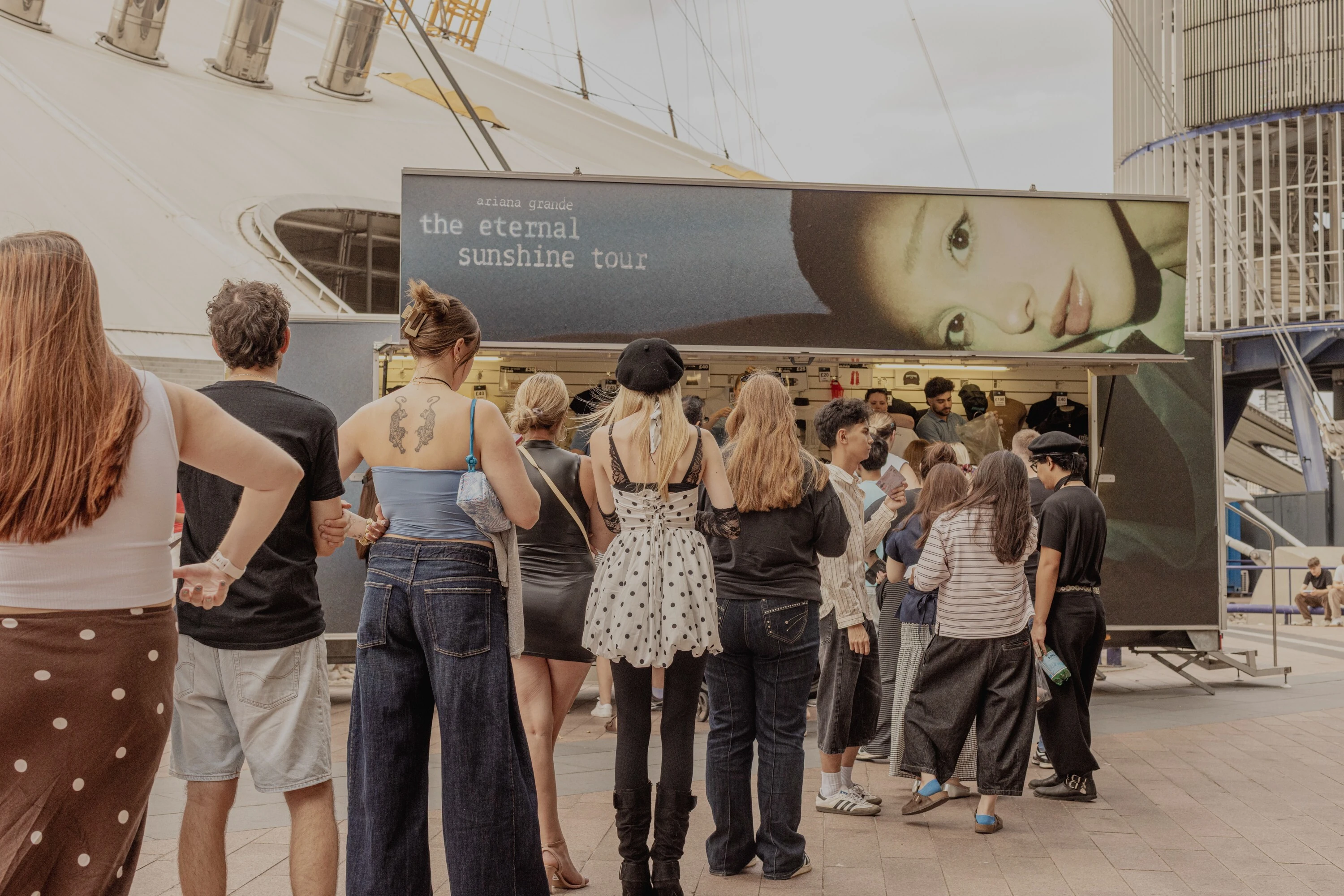 Ariana Grande fans at the Eternal Sunshine Tour in London