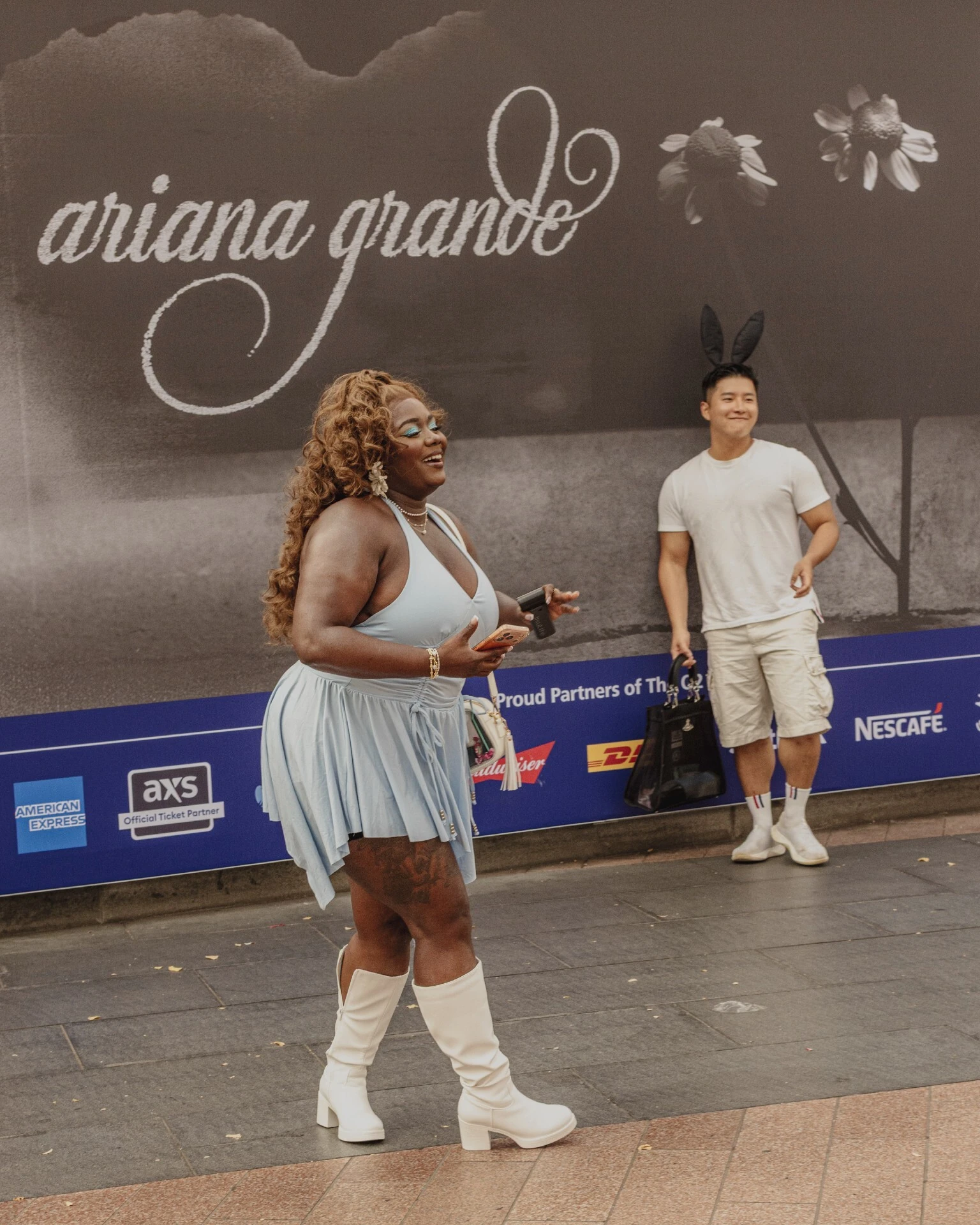 Ariana Grande fans at the Eternal Sunshine Tour in London
