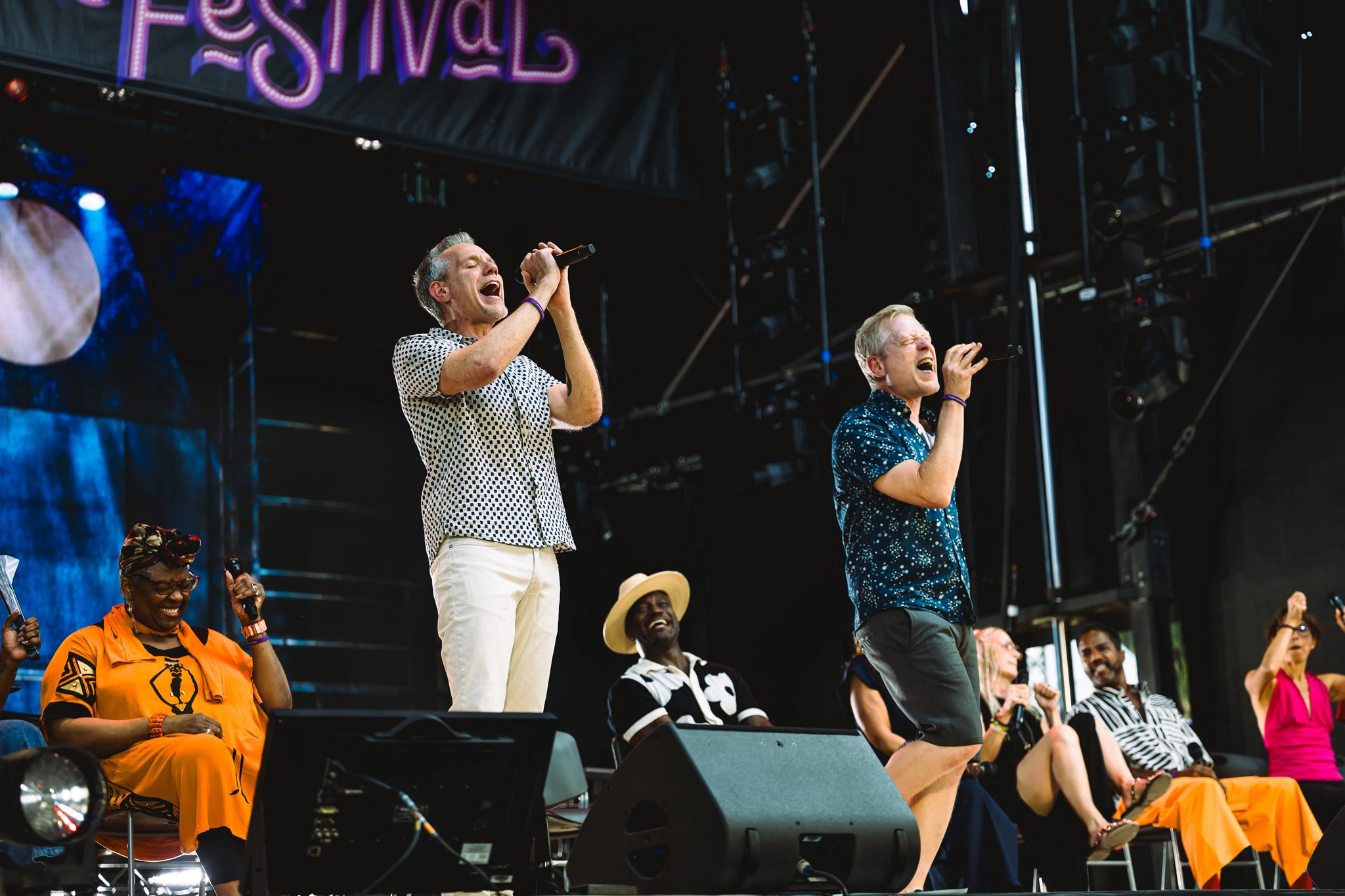 Adam Pascal and Anthony Rapp during the &lsquo;Rent&rsquo; 30th anniversary concert