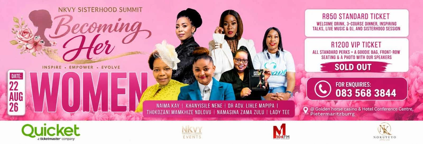 Inspirational talks and great music are planned for this celebration of sisterhood. 