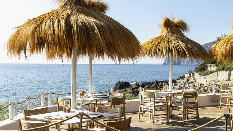 LA ROQQA Boutique Hotel beach club in Port Ercole, Tuscany, Italy