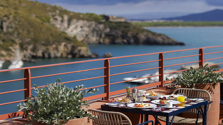 LA ROQQA Boutique Hotel restaurant in Port Ercole, Tuscany, Italy
