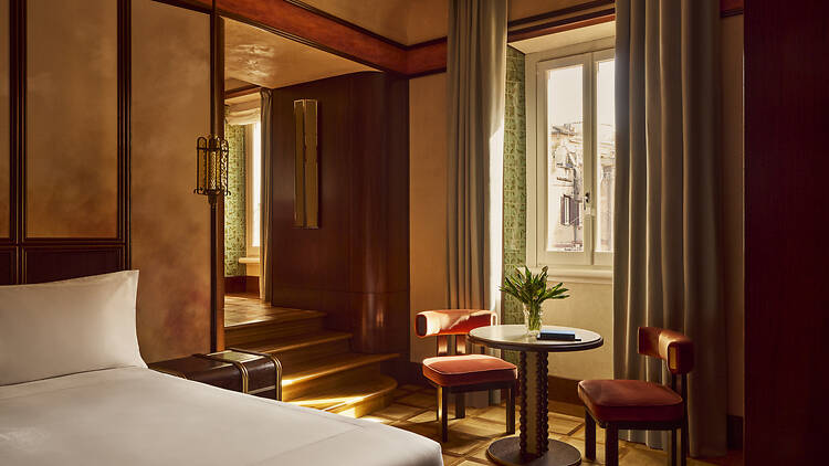 Orient Express La Minerva Hotel bedroom in Rome, Italy