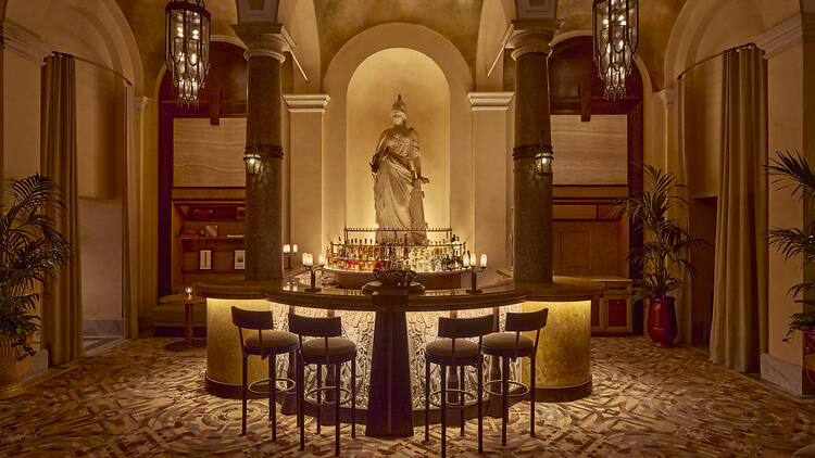 Orient Express La Minerva Hotel bar in Rome, Italy