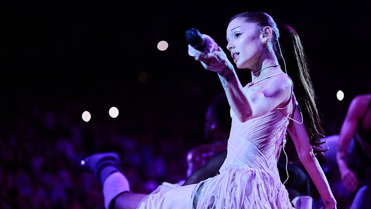 Ariana Grande performing in London, Eternal Sunshine Tour Ariana Grande performing in London, Eternal Sunshine Tour