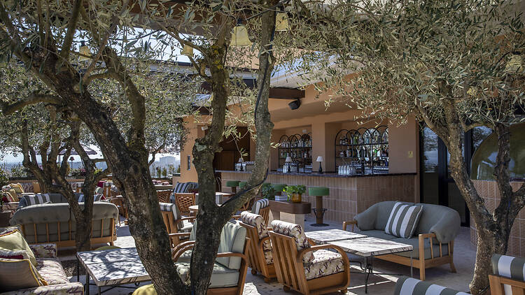 Soho House Rome hotel terrace in Rome, Italy