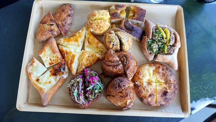 A tray full of pastries