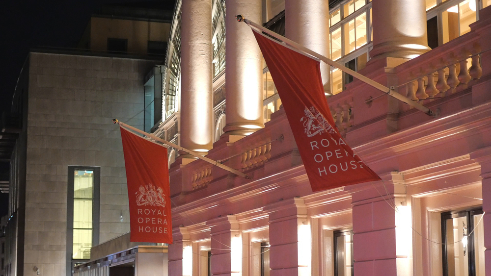 Royal Opera House at night