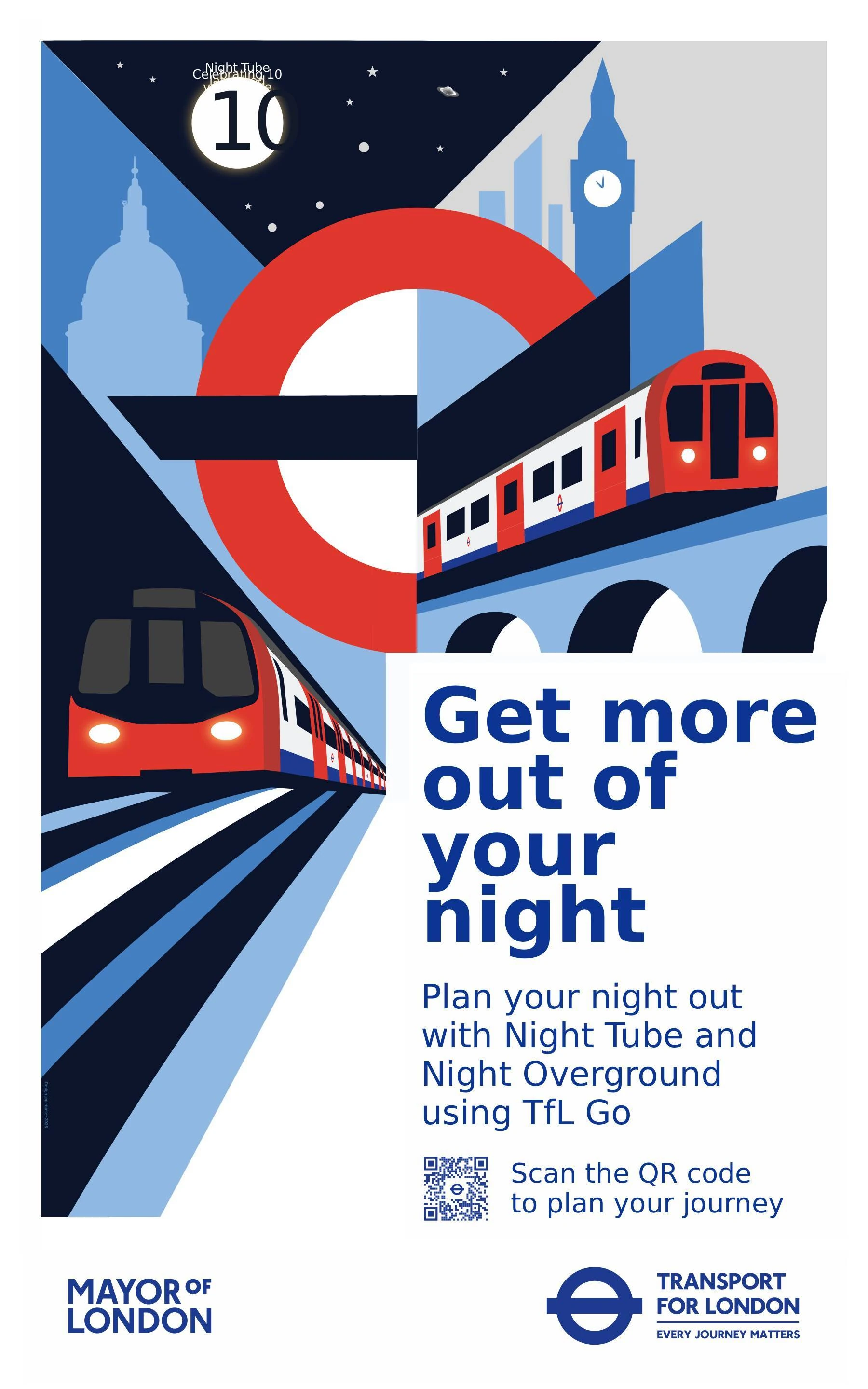 London Night Tube poster