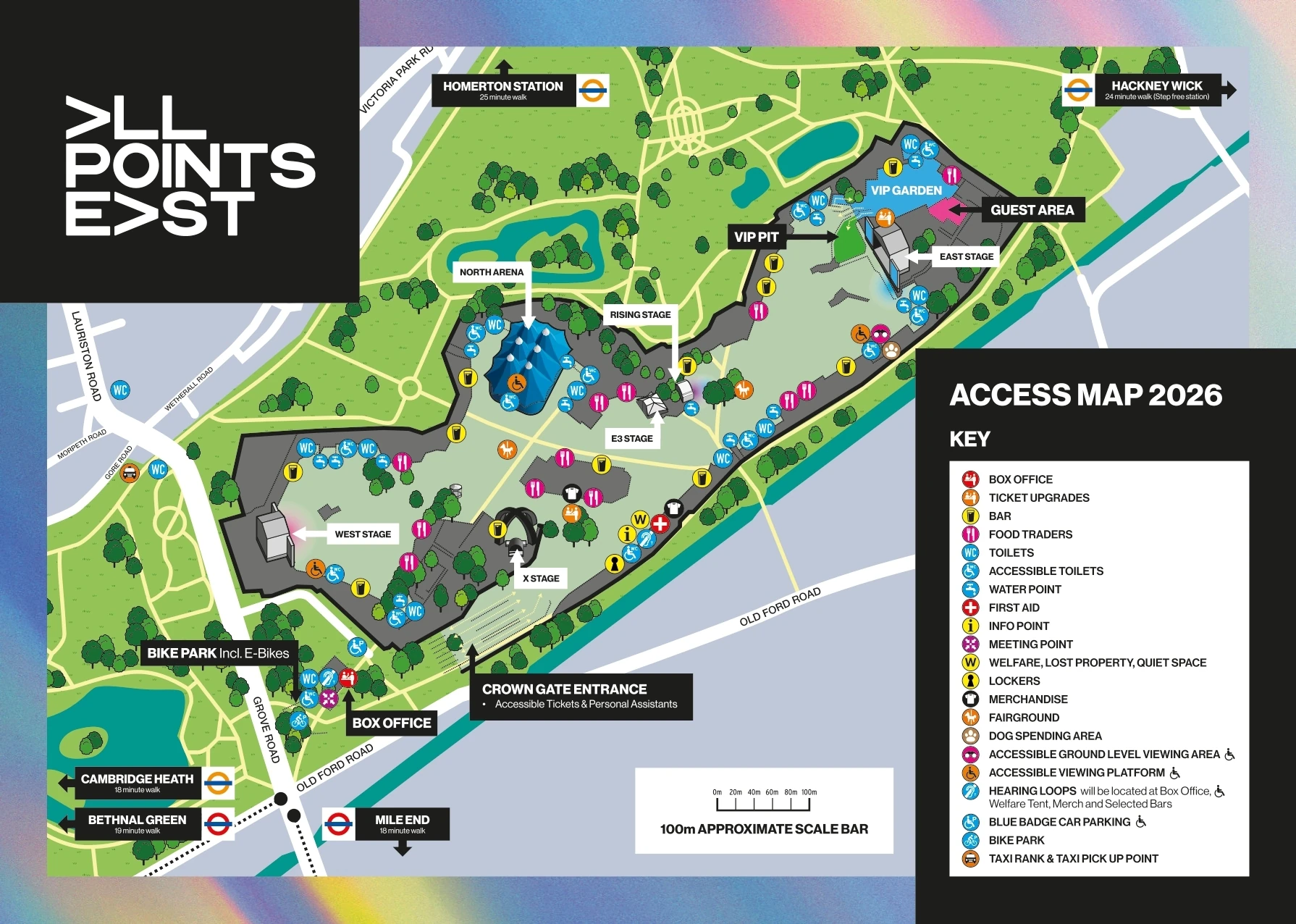 All Points East 2026 map