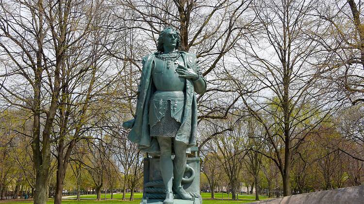 Christopher Columbus statue in Arrigo Victor Park