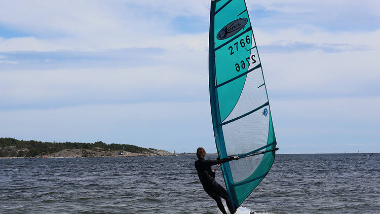 Take a windsurfing lesson