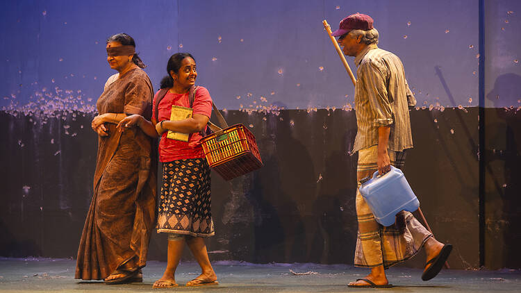 The Jungle and the Sea Anandavalli, Nadie Kammallaweera and Prakash Belawadi in 'The Jungle and the Sea'.