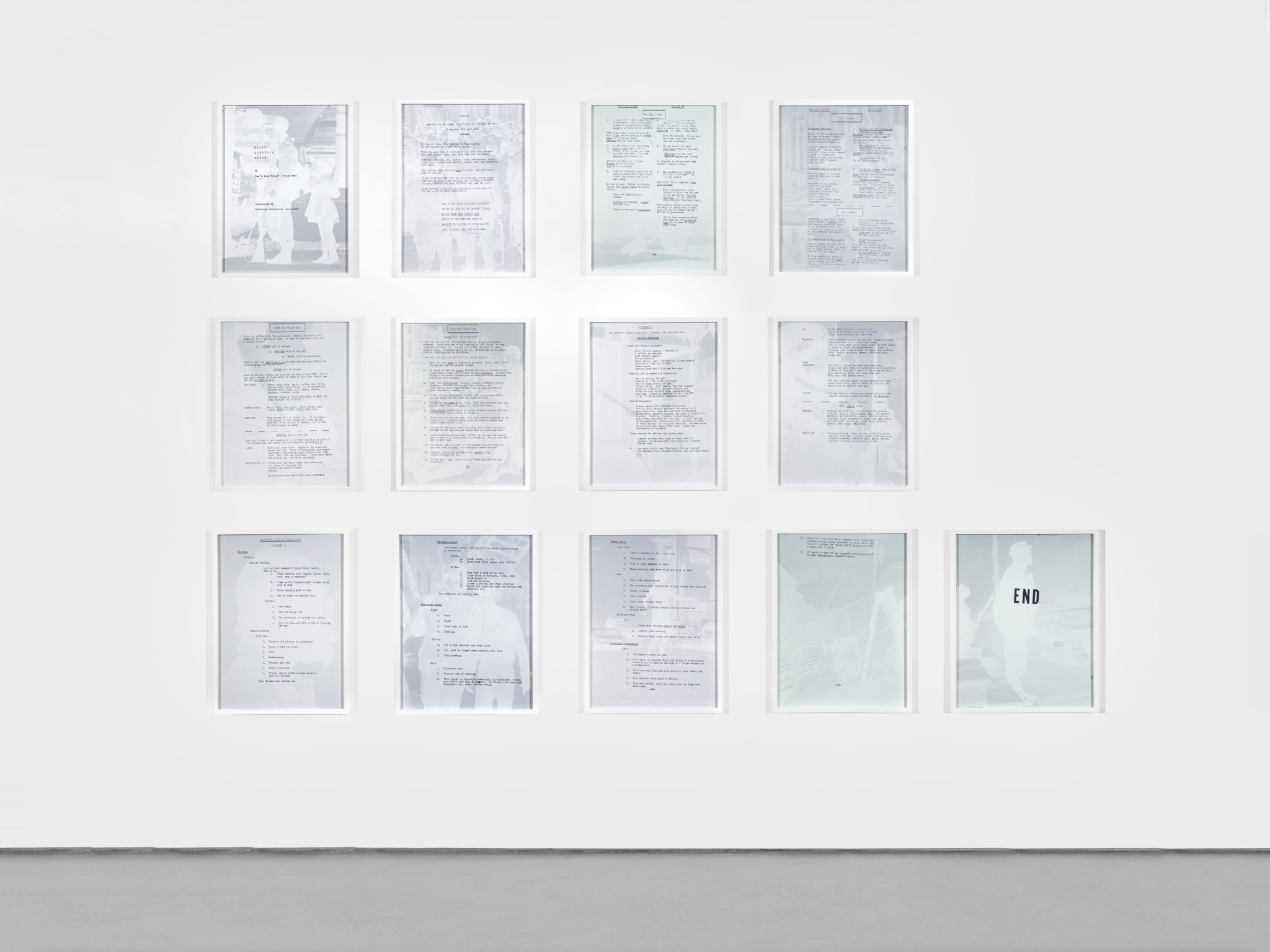 Hank Willis Thomas, Black Survival Guide, or How to Live Through a Police Riot, 2018