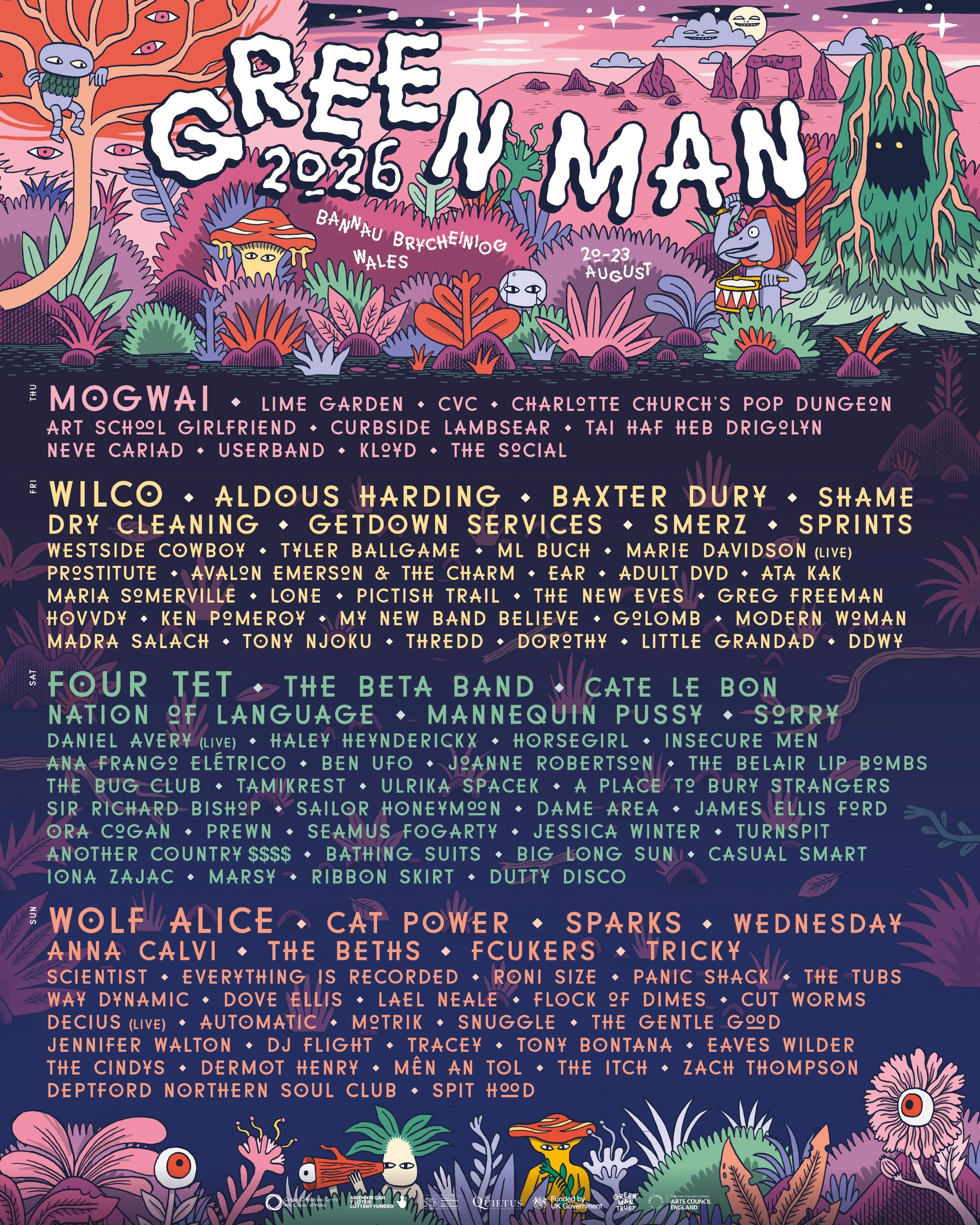Green Man 2026 festival poster